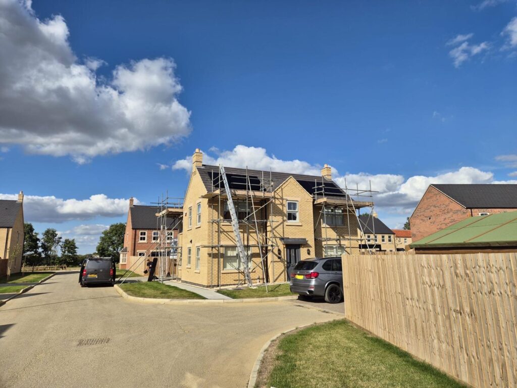 Roof solar and battery installation metheringham